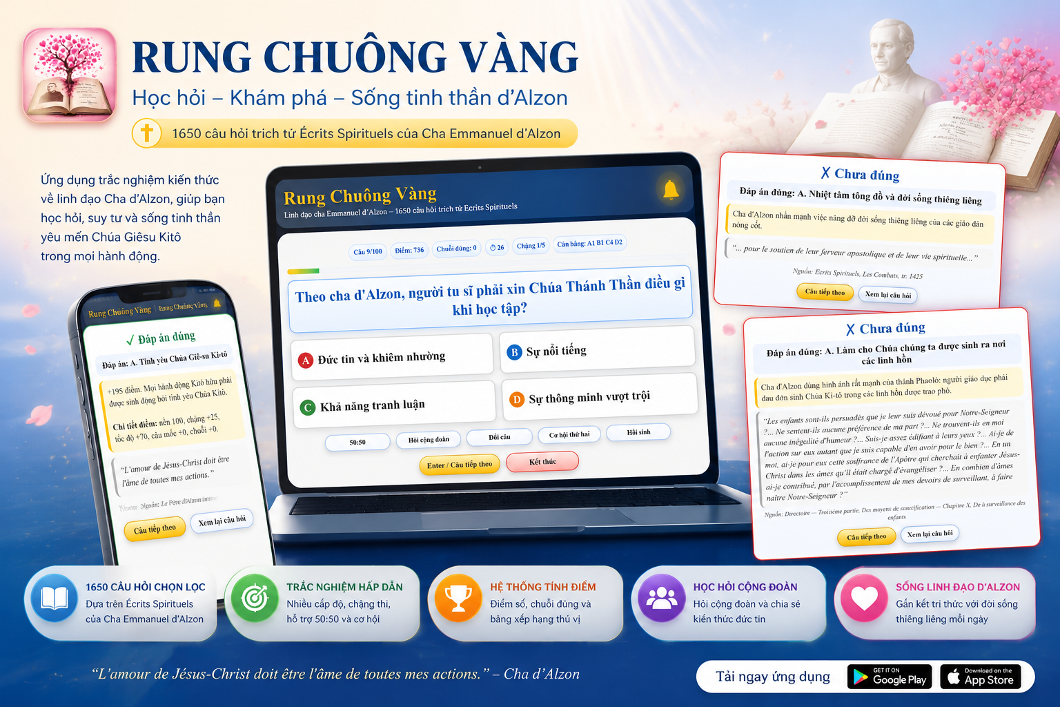 Rung Chuông Vàng – Học hỏi Di Thảo Thiêng Liêng (Ecrits Spirituels)